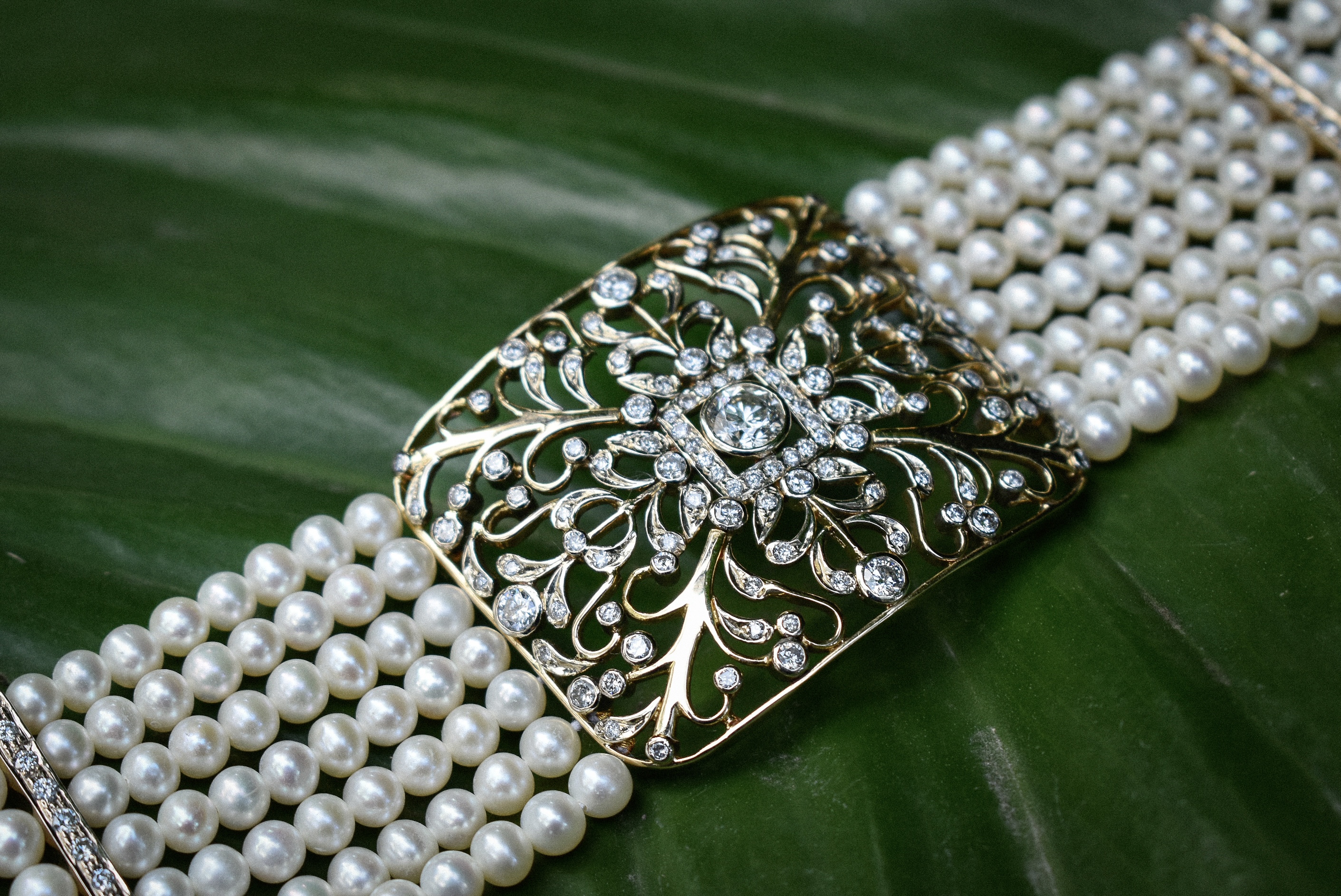 Floral Diamond Choker